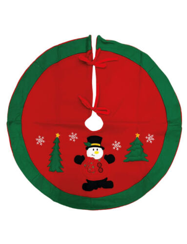 Yılbaşı Ağaç Örtüsü Peluş Kardan Adam Figürlü 90 Cm Lüks - 1