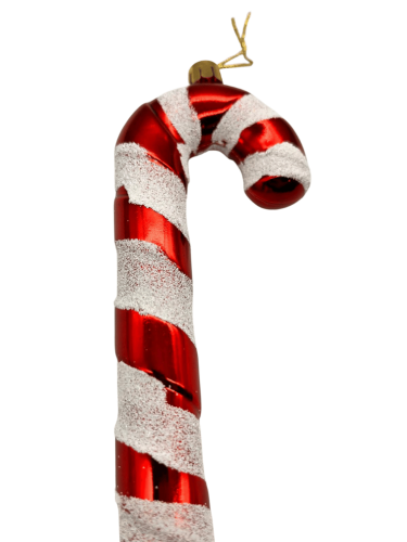 Yılbaşı Ağaç Süsü Baston Şeker Beyaz Şeritli 16 Cm 2 Parça - 2