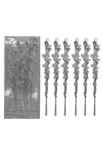 Yılbaşı Ağacı Süsü Sarkıt Model 15 Cm 8 Parça - 2