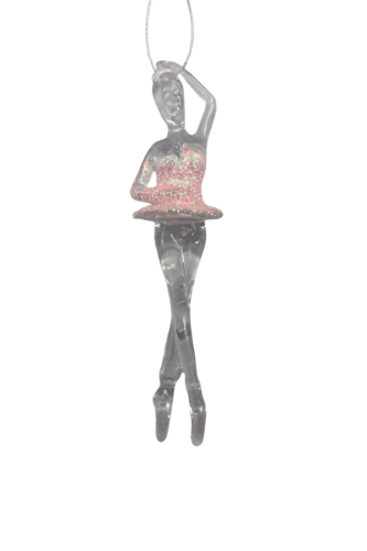 Yılbaşı Ağacı Süsü Şeffaf Balerin 15 Cm - 1