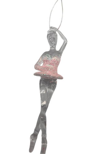 Yılbaşı Ağacı Süsü Şeffaf Balerin 15 Cm - 2