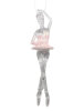 Yılbaşı Ağacı Süsü Şeffaf Balerin 15 Cm - 1