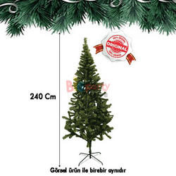 Yılbaşı Çam Ağacı 240 cm Lüks 1250 Dal - 3