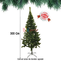 Yılbaşı Çam Ağacı 300 Cm Lüks 2250 Dal - 3