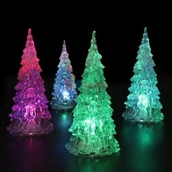 Yılbaşı Çam Ağacı Masa Üstü Kristal Işıklı 16cm - 2