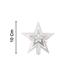 Yılbaşı Tepelik Çam Ağacı Mini Gümüş 10 Cm - 2