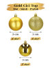 Yılbaşı Top Süs 3 Cm Mat Simli Parlak Gold 16lı - 2