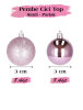 Yılbaşı Top Süs 3 Cm Mat Parlak Pembe 16lı - 2
