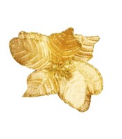 Yılbaşı Çam Dalı Atatürk Çiçeği Altın Simli 8 Yaprak 25 Cm - 2