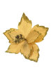 Yılbaşı Çam Dalı Atatürk Çiçeği Altın Simli 8 Yaprak 25 Cm - 1