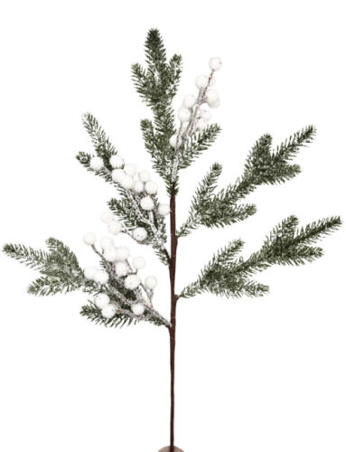 Yılbaşı Çam Dalı Beyaz Berry Karlı 70 Cm - 1