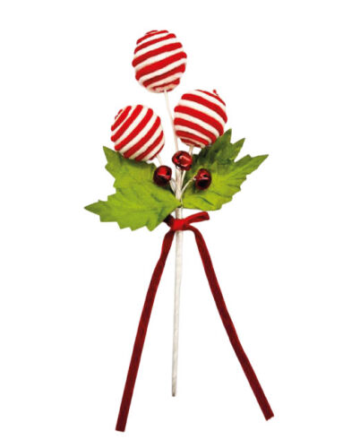 Yılbaşı Çam Dalı Top Şekerli Zilli 38 Cm - 1