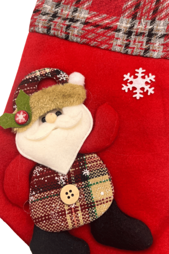 Yılbaşı Çorabı Noel Baba Figürlü Büyük 35 Cm Lüks - 2