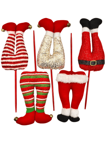 Yılbaşı Çubuklu Figür Noel Baba Bacağı 10 Parça - 1