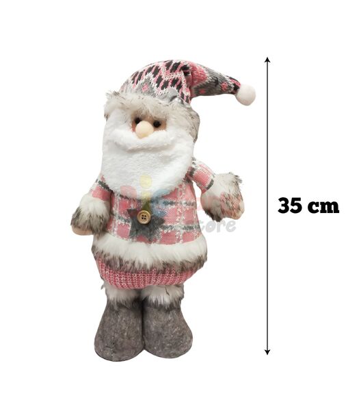 Yılbaşı Dekoratif Figür Pembe Noel Baba Kostümlü 35 cm - 2