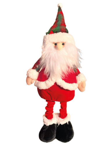 Yılbaşı Dekoratif Noel Baba Yeşil Ekoseli Ayakları Uzayan 75 Cm - 3