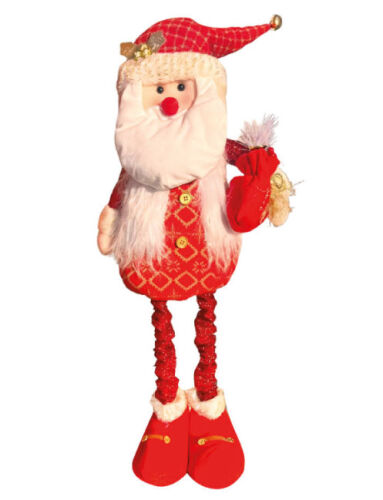 Yılbaşı Dekoratif Noel Baba Kırmızı Hediye Paketli Ayakları Uzayan 50-70 Cm - 1
