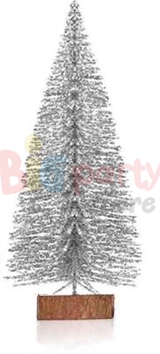 Yılbaşı Masa Üstü Çam Ağacı Karlı Renkli Simli 20 Cm (Renk Seçiniz) - 4