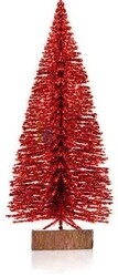 Yılbaşı Masa Üstü Çam Ağacı Karlı Renkli Simli 20 Cm (Renk Seçiniz) - 5