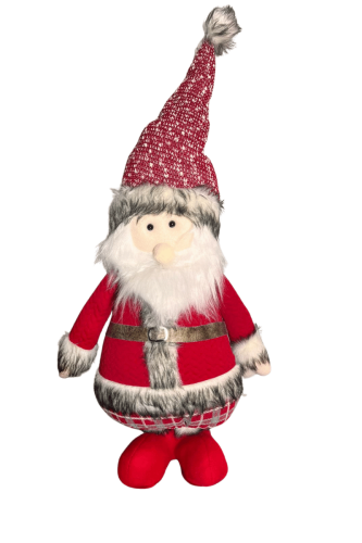 Yılbaşı Dekoratif Noel Baba Ekoseli Ayakları Uzayan 55-80 Cm - 2