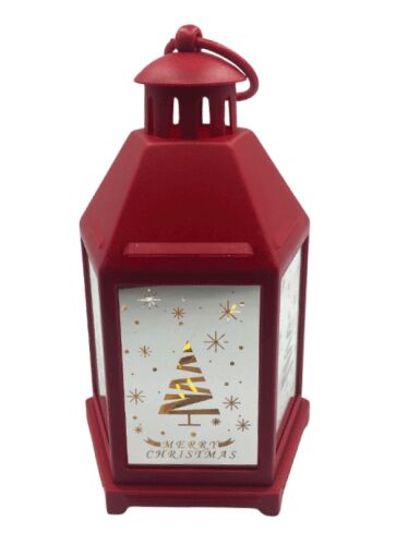 Yılbaşı Fener Ledli Aynalı 25 Cm Kırmızı - 2