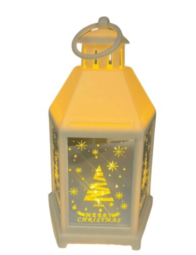 Yılbaşı Fener Ledli Aynalı 25 Cm Beyaz - 