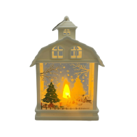 Yılbaşı Fener Ledli Ev Model 15 Cm 12 Parça - 3