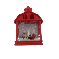 Yılbaşı Fener Ledli Ev Model 15 Cm - 4