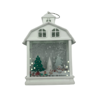 Yılbaşı Fener Ledli Ev Model 15 Cm - 5