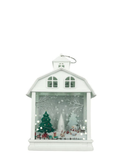 Yılbaşı Fener Ledli Ev Model 15 Cm - 