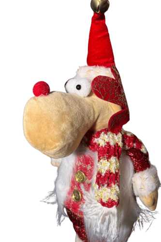 Yılbaşı Figür Geyik Tüylü Yelekli 33 Cm - 2