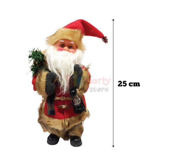 Yılbaşı Figür Noel Baba Pilli 25 cm Gaz Lambalı - 2