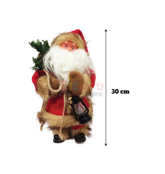 Yılbaşı Figür Noel Baba Pilli 30 cm Gaz Lambalı - 2
