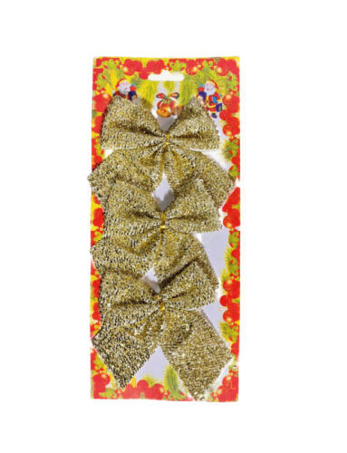 Yılbaşı Fiyonk Pullu Altın 12 Cm 3 Parça - 