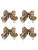 Yılbaşı Fiyonk Saten Parlak Rose Gold 10 Cm 4 Parça - 1