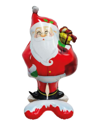 Yılbaşı Folyo Balon Ayaklı Noel Baba 120 Cm - 