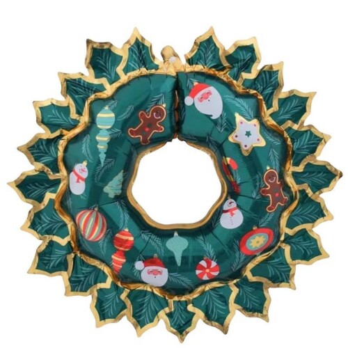 Yılbaşı Folyo Balon Çelenk 80X67 Cm - 