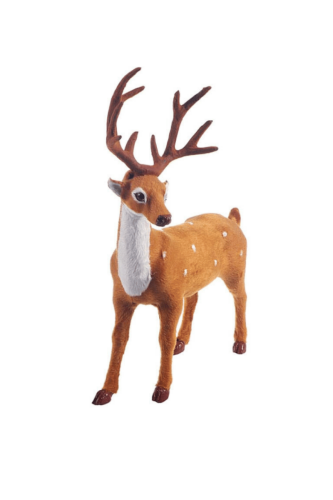 Yılbaşı Geyik Kadife Boynuzlu 30 cm - 