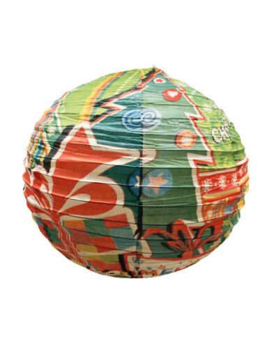 Yılbaşı Japon Feneri 40 Cm Renkli Hediye Paket Temalı - 1