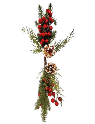 Yılbaşı Çam Dalı Berryli Kozalaklı Masa Tipi 50 Cm - 1