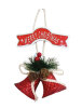 Yılbaşı Kapı Süsü Merry Chrismas Çanlı 20 cm Kırmızı - 1