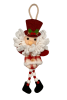 Yılbaşı Kapı Süsü Peluş Ekoseli Noel Baba 40 Cm - 1