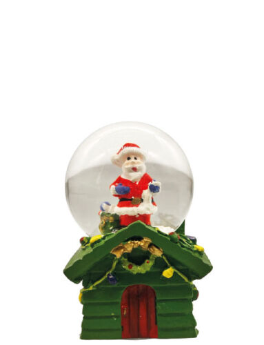 Yılbaşı Kar Küres Ev Model 7 Cm Noel Baba - 