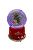 Yılbaşı Kar Küresi Ağaçlı Noel Baba Motorlu Kar Atan Model - 2