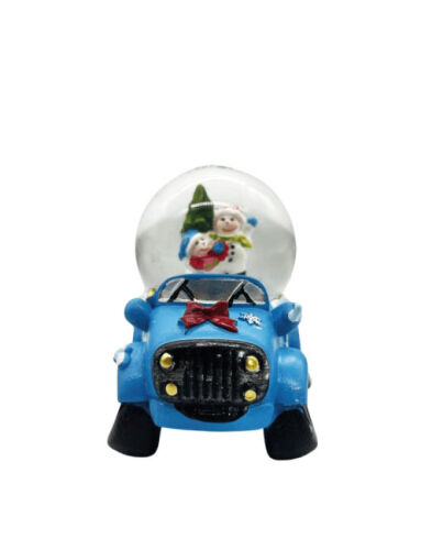Yılbaşı Kar Küresi Araba Model 7 Cm Mavi - 1