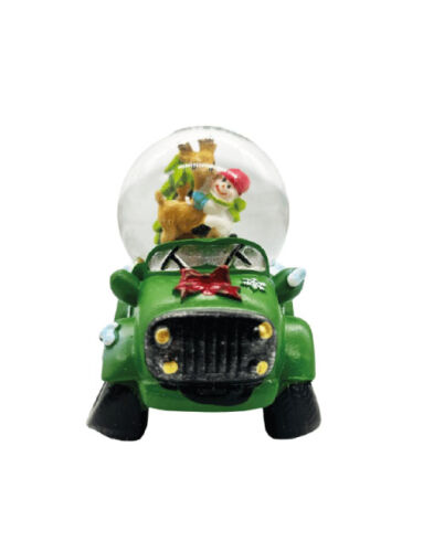 Yılbaşı Kar Küresi Araba Model 7 Cm Yeşil - 1