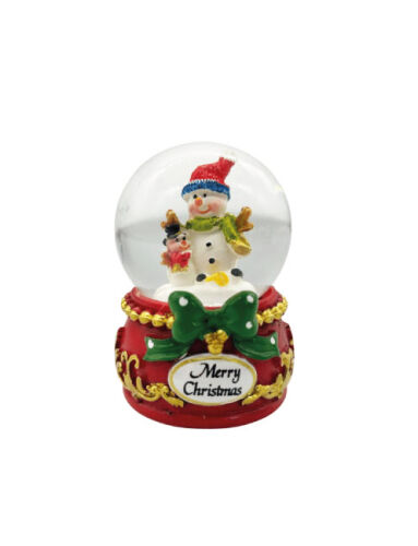 Yılbaşı Kar Küresi Fiyonklu İşlemeli Kardan Adam Model 7 Cm - 1