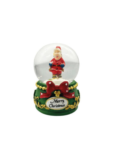 Yılbaşı Kar Küresi Fiyonklu İşlemeli Noel Baba Model 7 Cm - 1