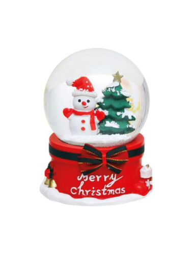 Yılbaşı Kar Küresi Fiyonklu Merry Christmas Motorlu Kar Atan - 1