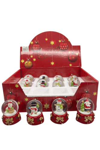 Yılbaşı Kar Küresi Fiyonklu Model 6 Cm 12 Parça - 1